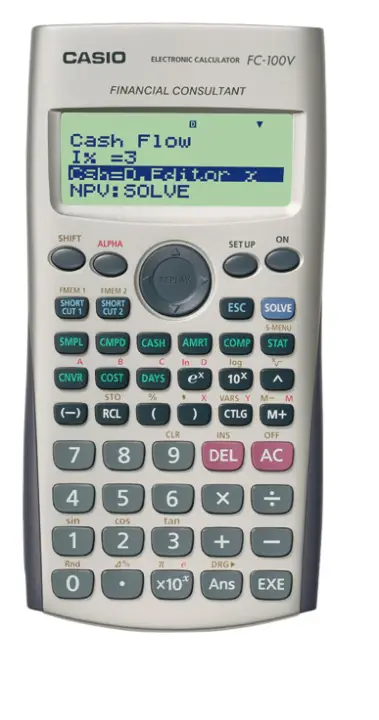 FC-100V calculadora Bolsillo Calculadora financiera Gris