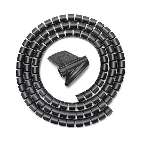 Organizador de cable en espiral 25mm, Negro, 1.0m - Imagen 1