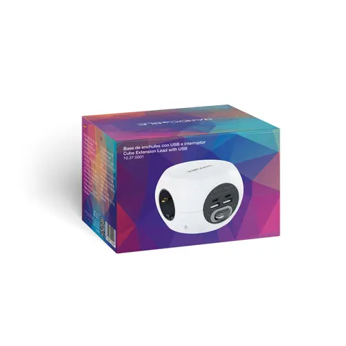 Base de 3 enchufes con 4 USB's (2 USB A + 2 USB-C), con interruptor - Imagen 8
