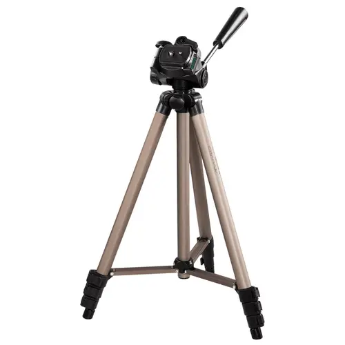 | Trípode Star 75, para cámara de fotos, conexión 6.4mm, altura ajustable hasta 125 cm, Color Beige - Imagen 3