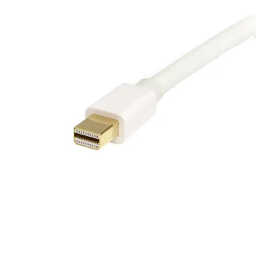 Cable de 2m Mini DisplayPort a DisplayPort 1.2 - Cable Adaptador Mini DisplayPort a DisplayPort 4K x 2K UHD - Cable para Monitor Mini DP a DP - Blanco - Imagen 2