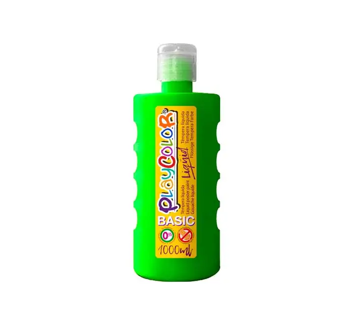 BOTE ERG. TEMPERA LIQ. PLAYCOLOR 1000ML VERDE OSC