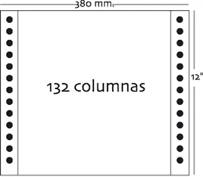 Caja 2500h Papel 1h 380x12 Pautado azul