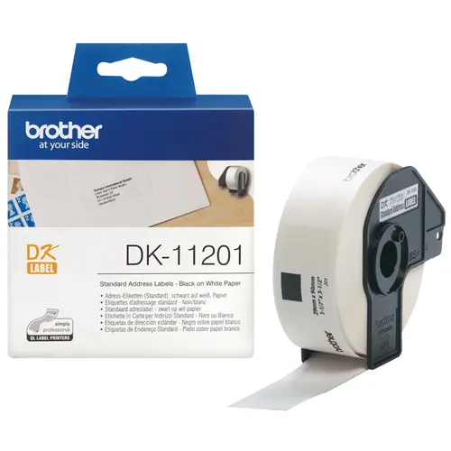 DK-11201 cinta para impresora de etiquetas Negro sobre blanco - Imagen 1