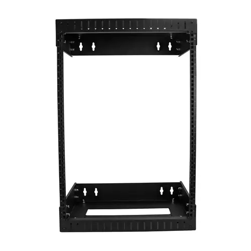 Rack de Servidores Abierto de 15U de Pared - de 19 Pulgadas - de 2 Columnas - de Profundidad Ajustable - para Equipo de Redes - AV - de Servicio Pesado - Imagen 2