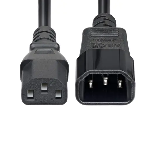 Cable de Extensión de Alimentación C14 a C13 4,5m - Cable de Alimentación C14 a C13 para PDU - Cable Alargador de Alimentación - 15A 250V - 14AWG - Certificación KEMA-KEUR - Imagen 5
