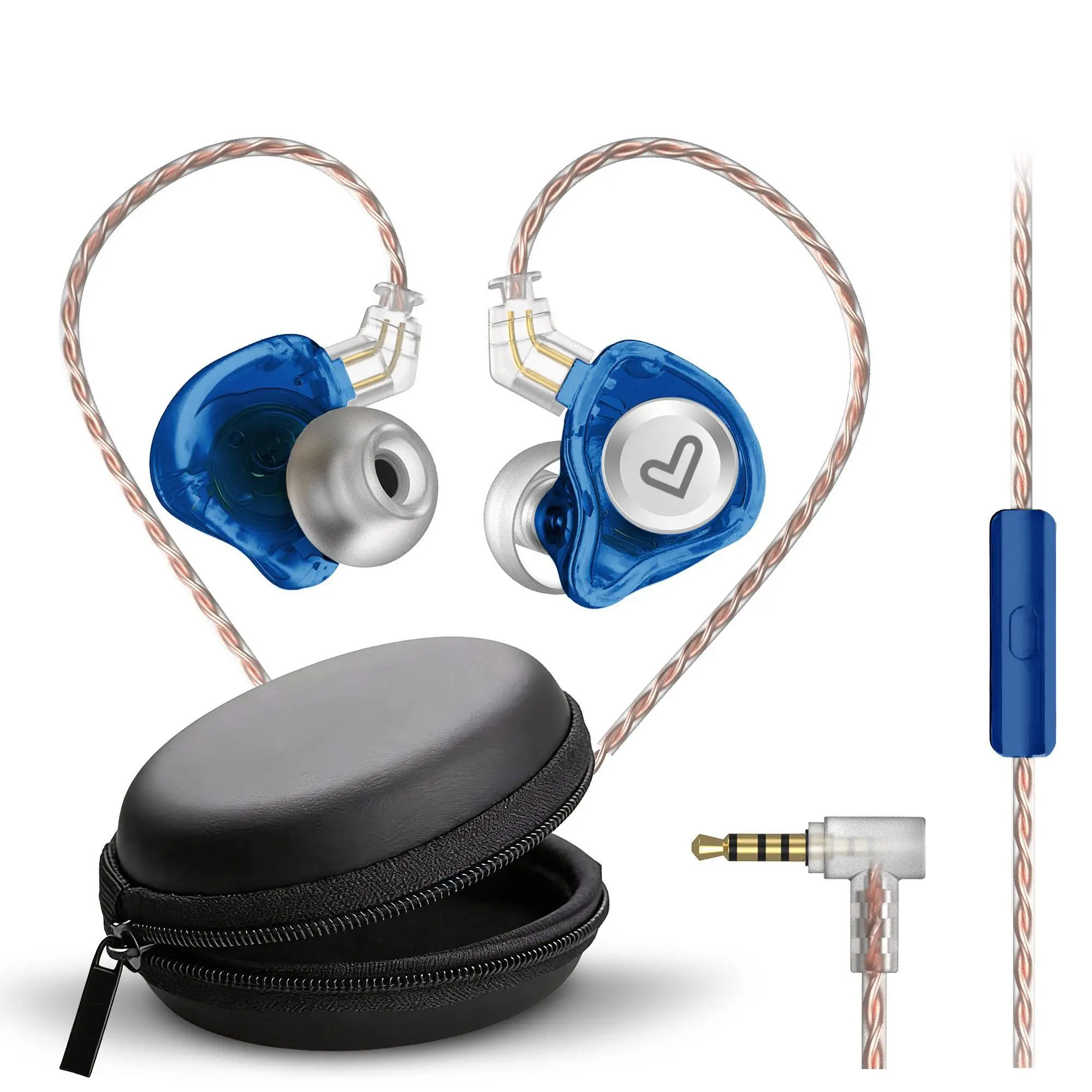 Monitor Earphones Auriculares Alámbrico Dentro de oído Azul