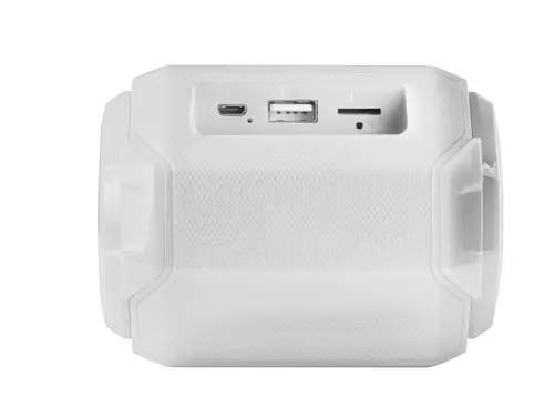 MSBAXW, Altavoz Bluetooth RGB, Compacto,10W, USB/MicroSD/Radio, Blanco - Imagen 3