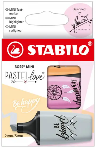 BOSS MINI Pastellove Edition 2.0 marcador 3 pieza(s) Fucsia, Gris, Naranja - Imagen 1