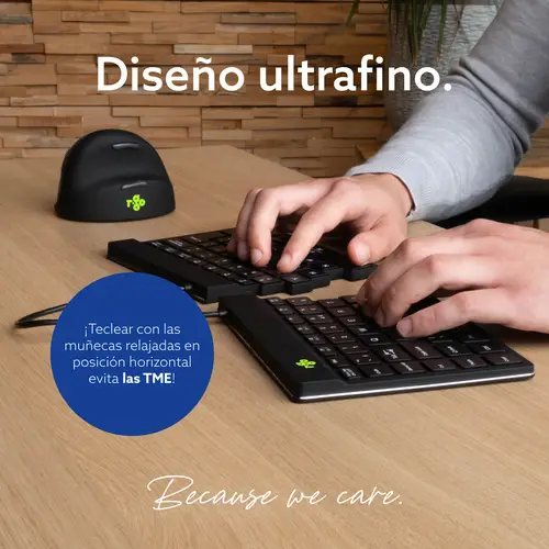 Teclado ergonómico R-Go Split Break con software de pausa, teclado dividido ergonómico, QWERTY (PT), bluetooth, negro - Imagen 12