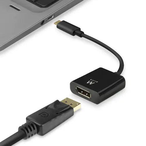 EW9825 adaptador de cable de vídeo 0,15 m USB Tipo C DisplayPort Negro - Imagen 7
