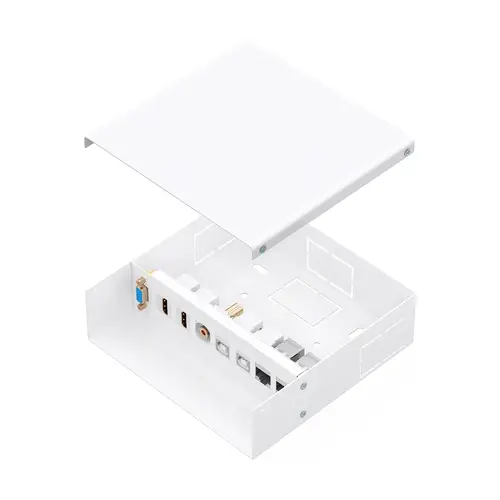 AISENS Caja de Conexiones VGA Jack 3 5 2xHDMI 2xUSB B 2xRJ45 Cat ..