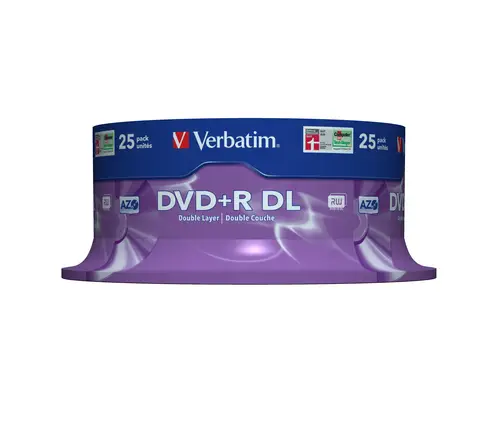 DVD+R Double Layer 8x Matt Silver 25pk Spindle 8,5 GB DVD+R DL 25 pieza(s) - Imagen 1