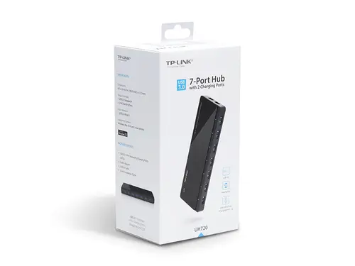 UH720 hub de interfaz USB 3.2 Gen 1 (3.1 Gen 1) Micro-B 5000 Mbit/s Negro - Imagen 4