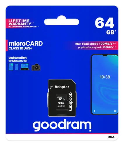 M1AA 64 GB MicroSDXC UHS-I Clase 10 - Imagen 5