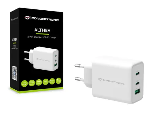 ALTHEA12W cargador de dispositivo móvil Universal Blanco Corriente alterna Carga rápida Interior - Imagen 4