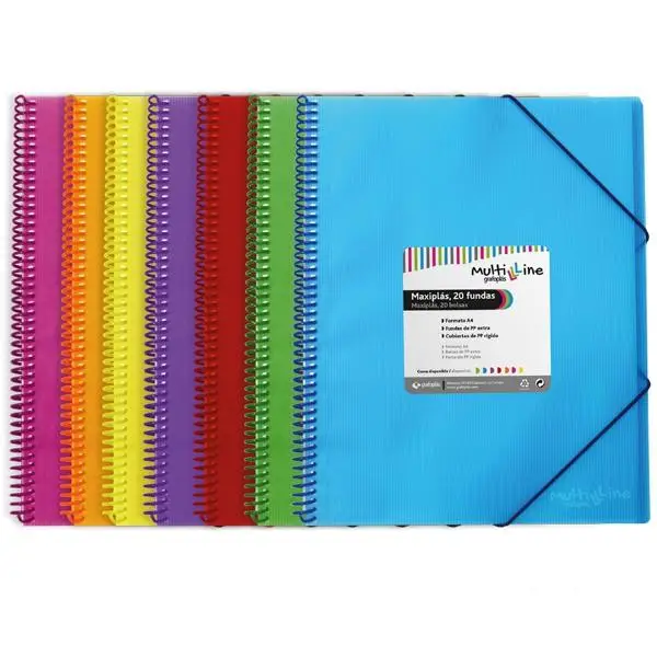 CARP. GRAFOPLAS 50 FUNDAS MAXIPLAS C/ESPIRAL NARAN