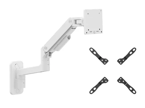 650140 soporte para monitor 124,5 cm (49") Pared Blanco - Imagen 1