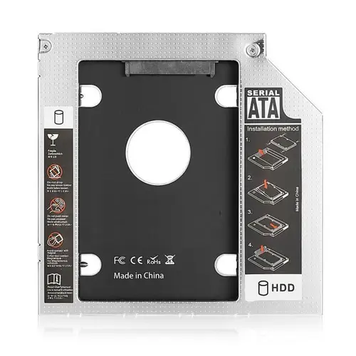 EW7003 Acrilonitrilo butadieno estireno (ABS), Aluminio Negro, Blanco funda para disco duro externo - Imagen 3