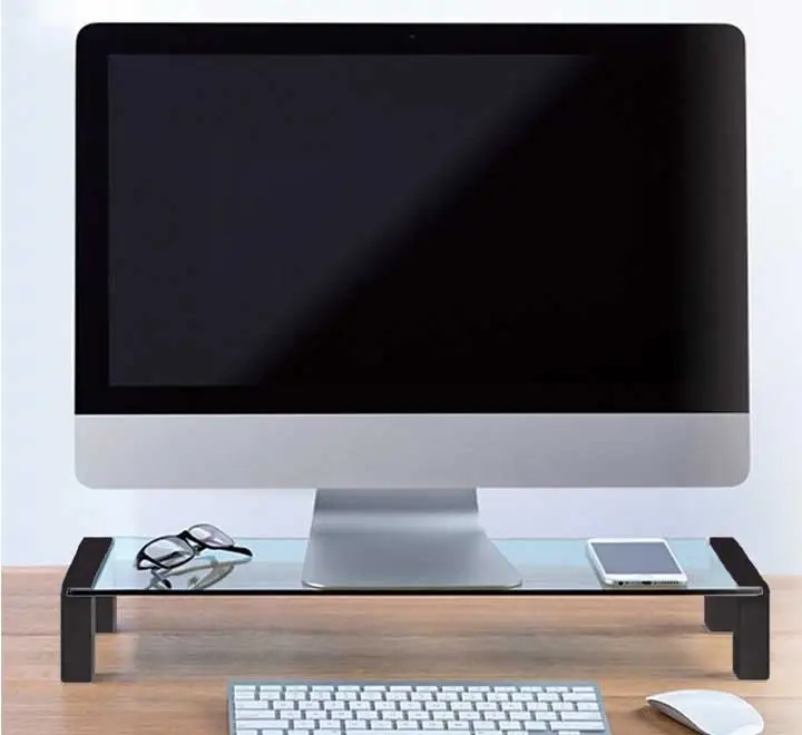 SOPORTE MONITOR OFFICE BOX CRYSTAL AIR NEGRO