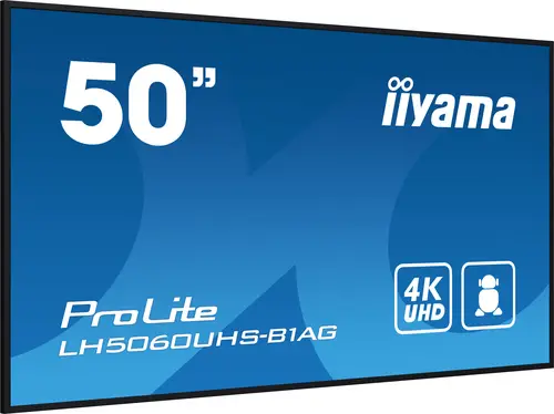 LH5060UHS-B1AG pantalla de señalización Pizarra de caballete digital 125,7 cm (49.5") LED Wifi 500 cd / m² 4K Ultra HD Negro Procesador incorporado Android 11 24/7 - Imagen 3