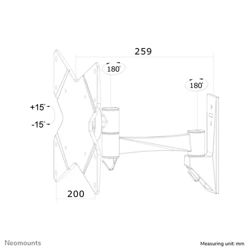 FPMA-W825 Soporte de pared para monitor/TV 10-40" - movimiento completo - Imagen 7