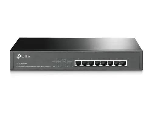 TL-SG1008MP No administrado Gigabit Ethernet (10/100/1000) Energía sobre Ethernet (PoE) 1U Negro - Imagen 1