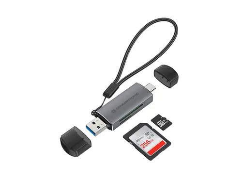 BIAN05G lector de tarjeta USB 3.2 Gen 1 (3.1 Gen 1) Type-A/Type-C Gris - Imagen 4