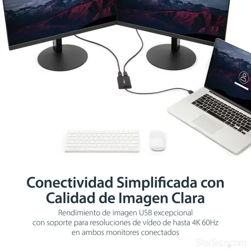 Adaptador Gráfico Externo USB 3.0 a DisplayPort Doble 4K60 DisplayLink - Cable Conversor USB 3.0 a DP de Vídeo - Imagen 10