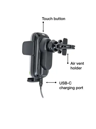 FWC-03 Pro Qi Fast Wireless Autoladegerät retail Negro - Imagen 5