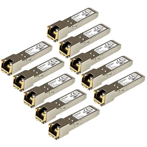 Paquete de 10 Módulos SFP Compatibles con Cisco GLC-T - 1000BASE-T - SFP a RJ45 Cat6 / Cat5e - SFP Ethernet Gigabit de 1Gb - RJ45 - 100m - Cisco Firepower, ASR920, IE2000 - Imagen 6