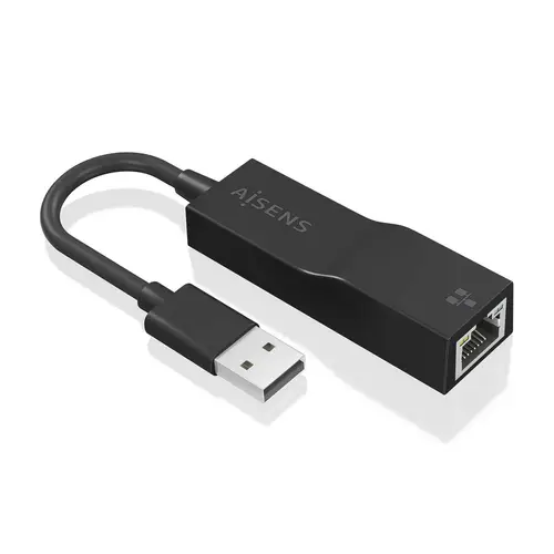 Conversor USB 3.0 a Ethernet Gigabit 10/100/1000 Mbps, Negro, 15 cm - Imagen 1