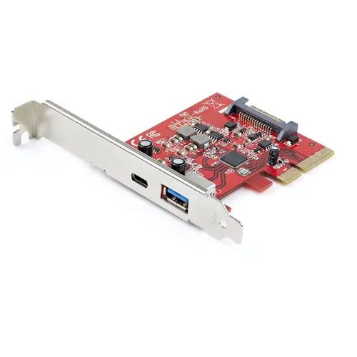 Tarjeta PCI Express USB-C USB-A de 2 Puertos - USB 3.2 Gen 2 (10Gbps) Tipo C - Hub Interno USB para Windows Mac y Linux - Imagen 1