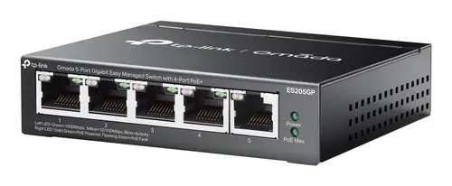 Omada ES205G Gestionado Gigabit Ethernet (10/100/1000) Energía sobre Ethernet (PoE) Negro - Imagen 3