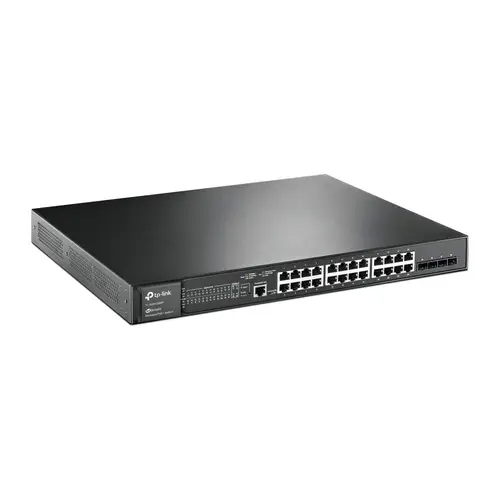 JetStream TL-SG3428MP switch Gestionado L2+ Gigabit Ethernet (10/100/1000) Energía sobre Ethernet (PoE) 1U Negro - Imagen 1