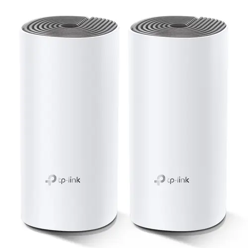 Deco E4 (2-pack) Doble banda (2,4 GHz / 5 GHz) Wi-Fi 5 (802.11ac) Blanco, Gris Interno - Imagen 1