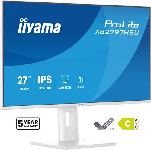 ProLite XB2797HSU-W1 pantalla para PC 68,6 cm (27") 1920 x 1080 Pixeles Full HD LED Blanco - Imagen 1