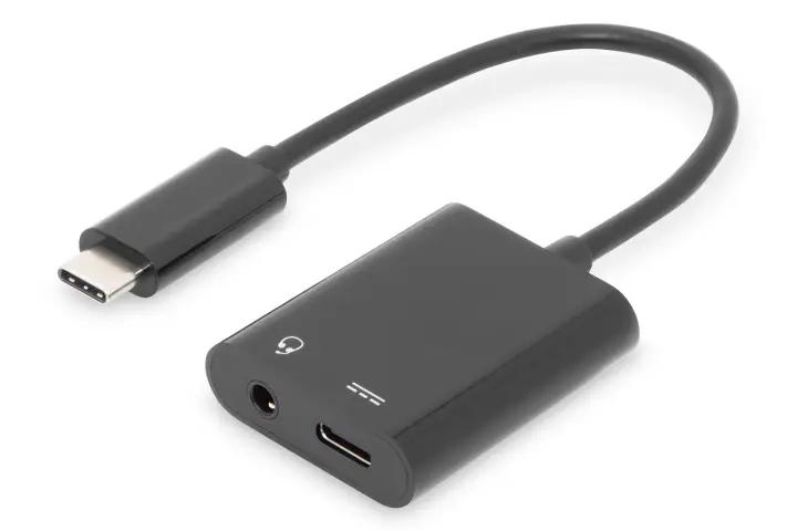 Adaptador / convertidor USB Type-C, de Type-C a USB Type-C + toma de 3,5 mm.