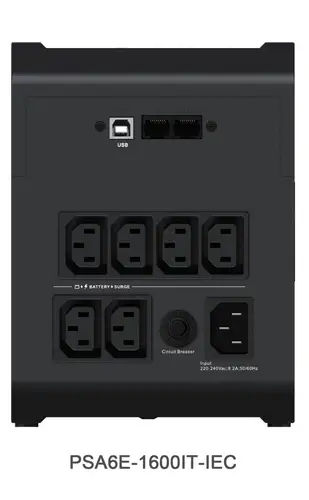 PSA6E-1600IT-IEC sistema de alimentación ininterrumpida (UPS) Línea interactiva 1,6 kVA 925 W 6 salidas AC - Imagen 3