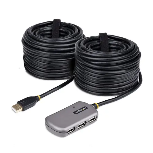 Hub Extensor USB - Concentrador USB con Cable de Extensión de 24m - Cable Alargador USB con Ladrón USB - Repetidor USB Activo o Alimentado por el Bus - Fuente 10W - Imagen 1