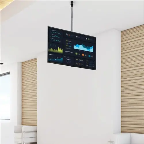 Soporte de Techo para TV - Soporte Universal de Cielo Raso para TV con Mástil Telescópico Largo Ajustable - Soporte VESA para Pantallas de 32" a 75" - Giro e Inclinación - Imagen 6