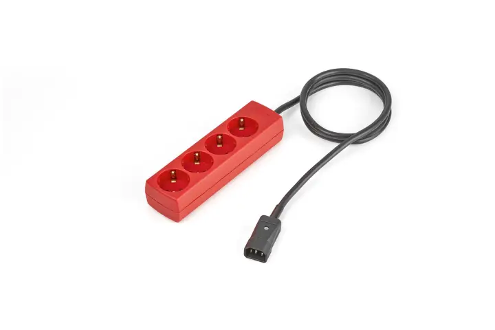 CABLE IEC SALIDA ROJO C14/4-SCHU 2mts