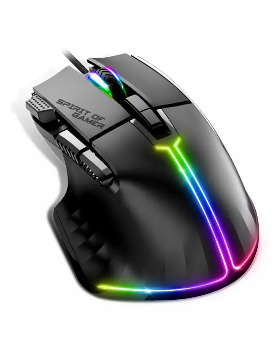 PRO-M5 ratón Juego mano derecha USB tipo A Óptico 12800 DPI