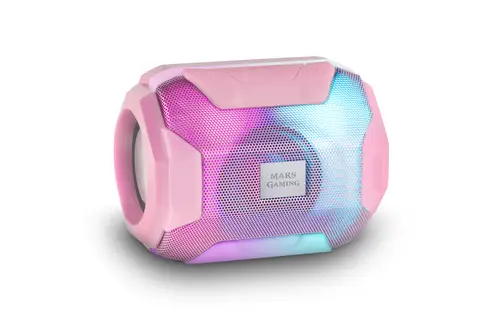 MSBAXP, Altavoz Bluetooth RGB, Compacto,10W, USB/MicroSD/Radio, Rosa - Imagen 1