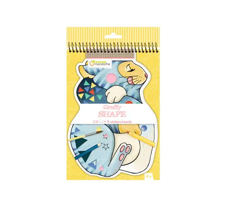 BLOC COLOREAR MANDARINE GRAFFY+STICK. GATOS
