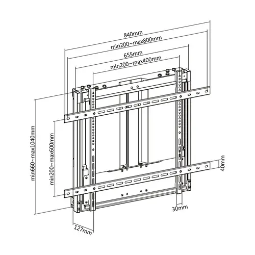 Soporte de Pared Contrapeso Pro Para TV 60-90kg de 70"-100", Negro - Imagen 6