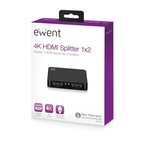 EW3720 divisor de video HDMI 2x HDMI - Imagen 4