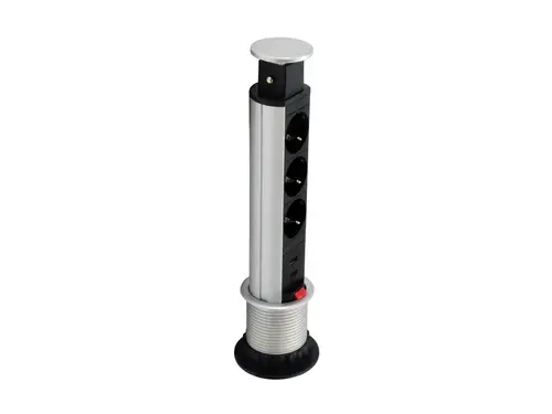 333304 unidad de distribución de energía (PDU) 3 salidas AC Negro, Plata - Imagen 1
