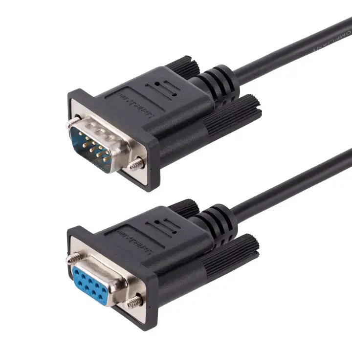 Cable 3m Serie RS232 para Módem Nulo, Crossover Cruzado Serial c..