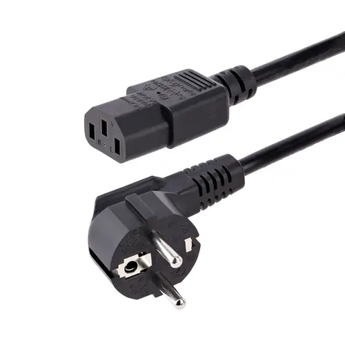 Cable de 1m (3 pies) de Alimentación para Ordenador, 18AWG, UE Schuko a C13, 250V 10A, Cable de Corriente, Cable de Fuente de Alimentación para Ordenador - Imagen 1